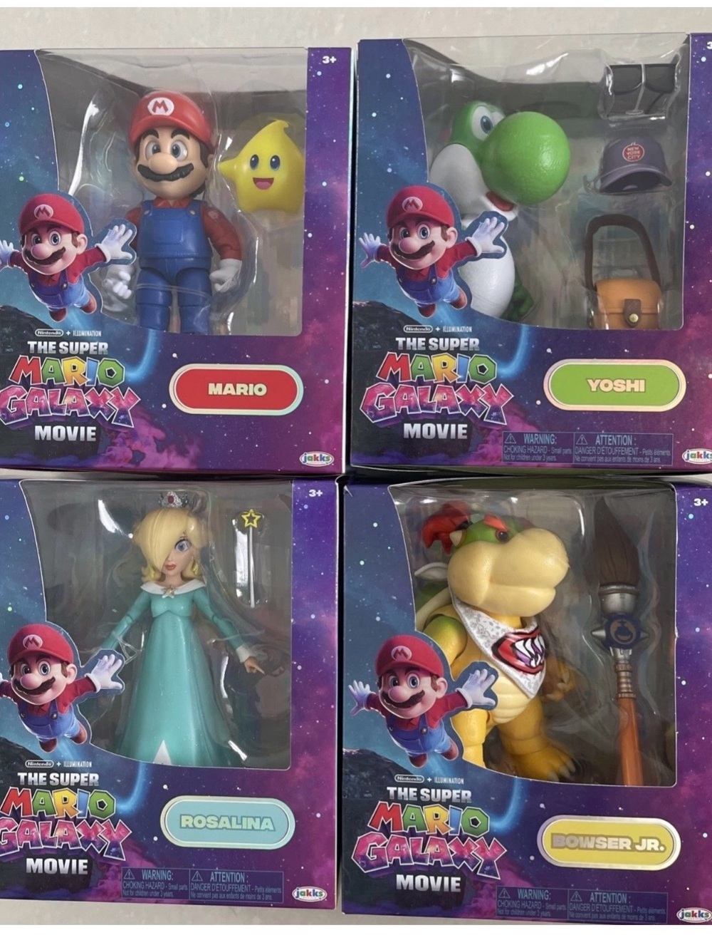 Super Mario Galaxy 5” Figure Set of 4 | Mario Yoshi Rosalina Bowser Jr